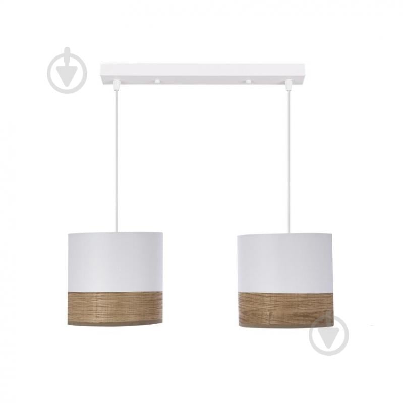 Люстра подвесная Candellux Bianco 2x40 Вт E27 белый/коричневый 32-17543 - фото 1 Люстра подвесная Candellux Bianco 2x40 Вт E27 белый/коричневый 32-17543 - фото 1