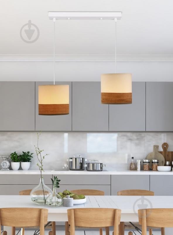 Люстра подвесная Candellux Bianco 2x40 Вт E27 белый/коричневый 32-17543 - фото 4 Люстра подвесная Candellux Bianco 2x40 Вт E27 белый/коричневый 32-17543 - фото 4
