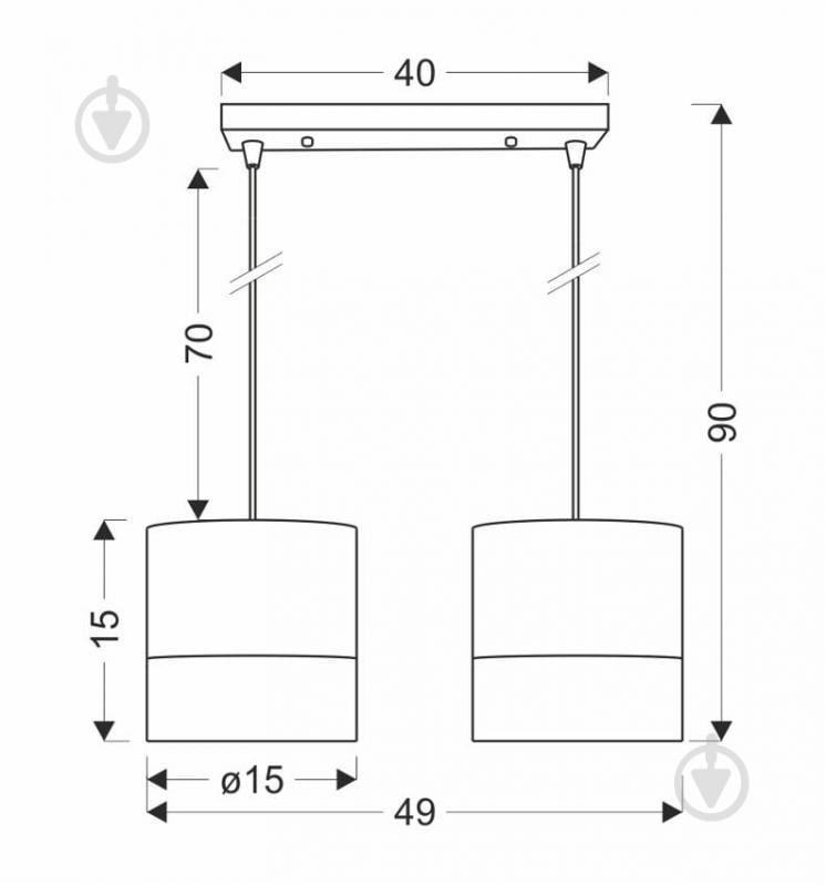 Люстра подвесная Candellux Bianco 2x40 Вт E27 белый/коричневый 32-17543 - фото 3 Люстра подвесная Candellux Bianco 2x40 Вт E27 белый/коричневый 32-17543 - фото 3