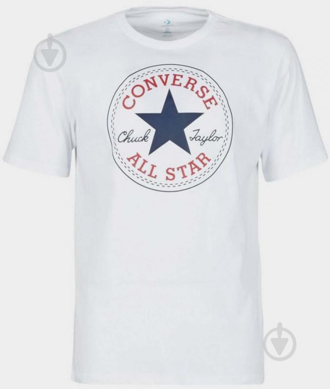 Футболка Converse STANDARD FIT CENTER FRONT CHUCK PATCH CORE TEE 10025459-102 р.XL белый - фото 1