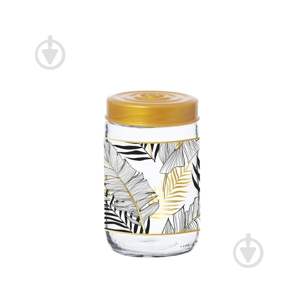 Банка для сыпучих Herevin Gold Leaf 600 мл - фото 1 Банка для сыпучих Herevin Gold Leaf 600 мл - фото 1