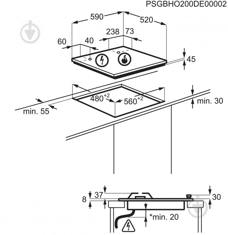 Варочная поверхность газовая Electrolux GPE365YPB - фото 5