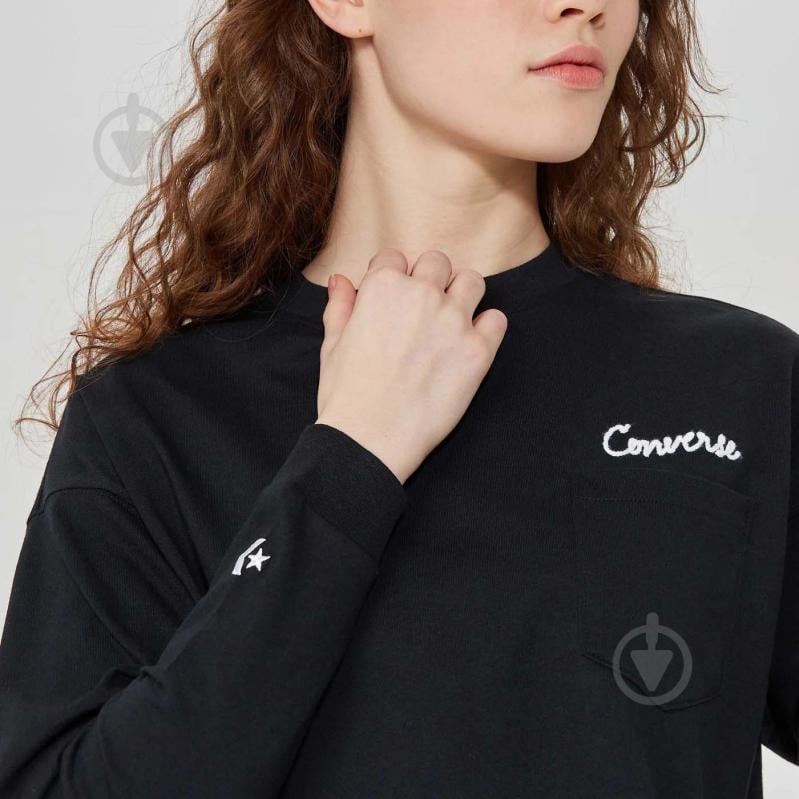 Світшот Converse FASHION CROP LS POCKET TOP 10024528-001 р.XL чорний - фото 5