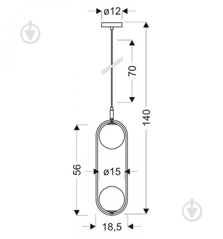 Люстра підвісна Candellux CORDEL 2x28 Вт G9 латунь/білий 32-73464 - фото 4