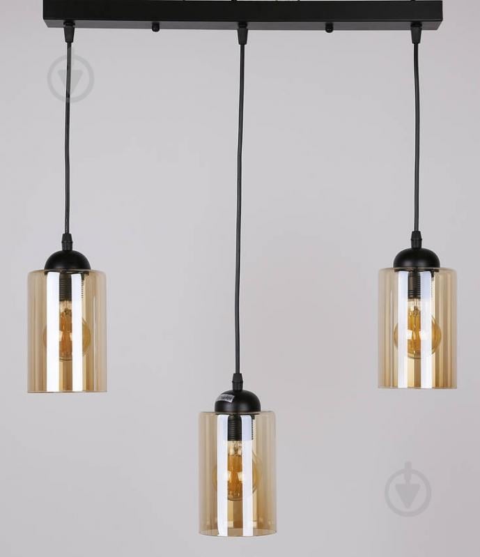 Люстра подвесная Candellux Bistro 3x40 Вт E27 янтарный/черный 33-00545 - фото 2