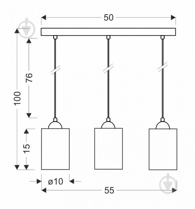 Люстра подвесная Candellux Bistro 3x40 Вт E27 янтарный/черный 33-00545 - фото 4