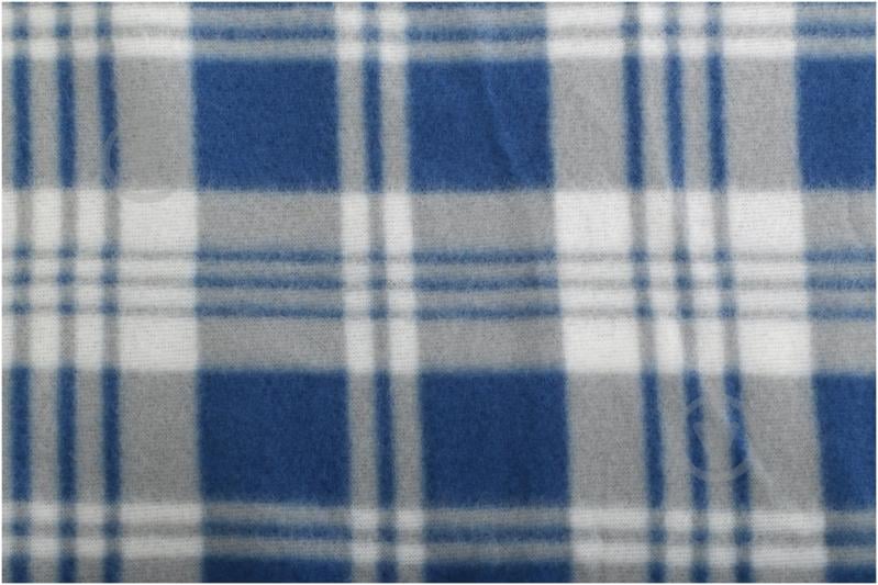 Плед 150x180 см синий с серым - фото 3