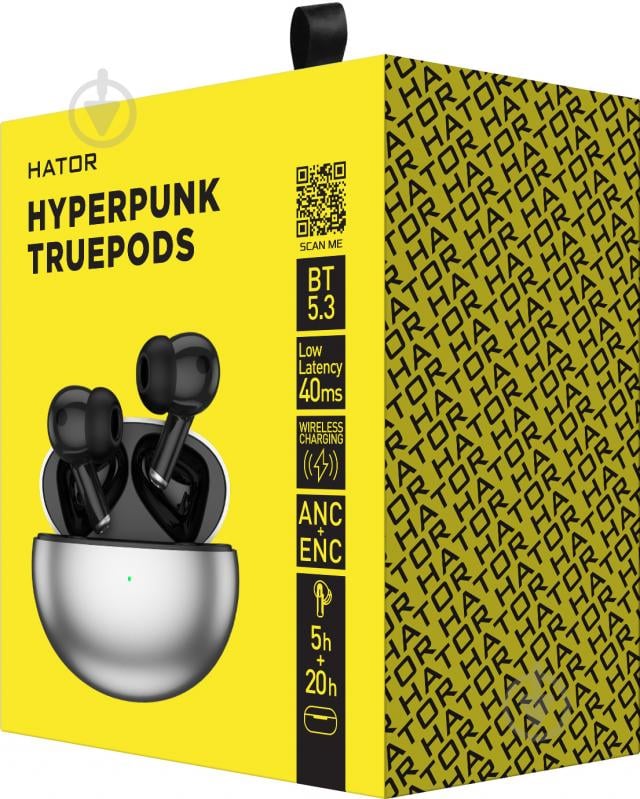 Гарнитура игровая Hator Hyреrpunk Truepods black (HTA-435) - фото 7