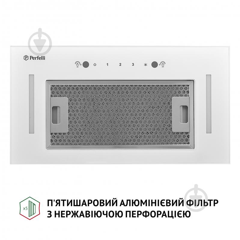 Вытяжка Perfelli BIS 58844 WH 1200 LED полновстраиваемая - фото 5