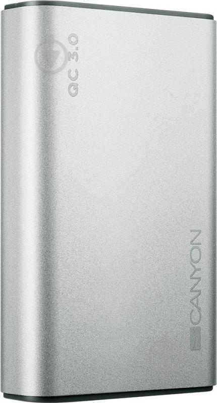 Повербанк Canyon Quick Charge QC3.0 Silver 10000 mAh (CND-TPBQC10S) - фото 1