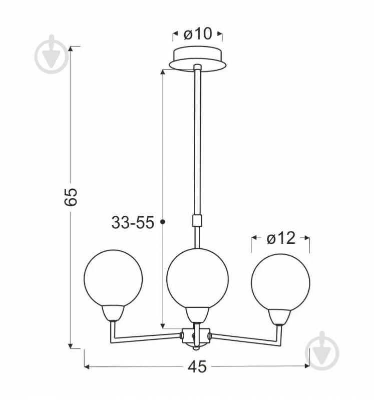 Люстра Candellux Logos 3x25 Вт G9 білий/хром 33-05441 - фото 2