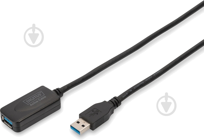 Кабель Digitus активный USB3 5 м черный (DA-73104) - фото 1