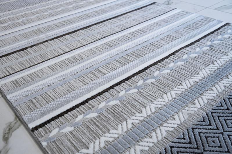 Килим Karmen Carpet SEATTLE SE004A GREY/GREY 80x150 см - фото 4