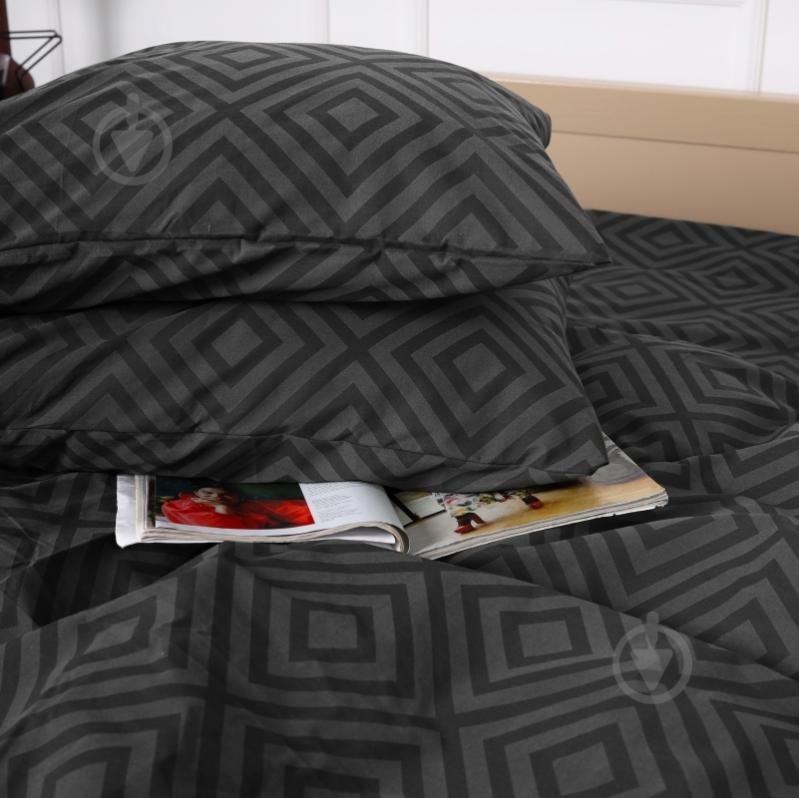 Наволочка бязь 17-0625 Geometry Graphite 40x60 см графітовий MirSon - фото 1