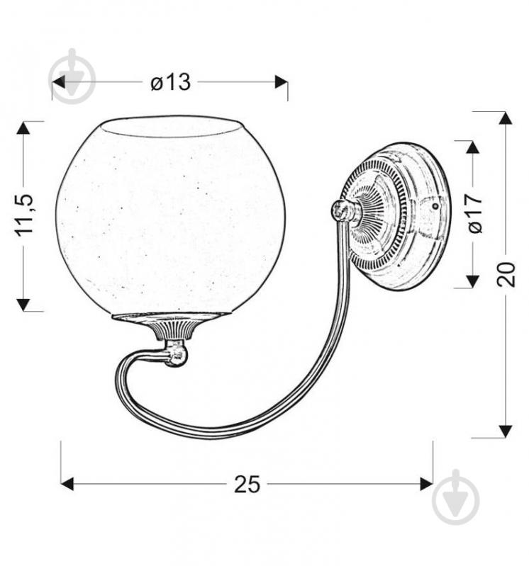 Бра Candellux ORBIT 1x60 Вт E27 білий/коричневий 21-69344 - фото 3