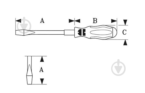 Отвертка WURTH TORX TX10X80 Zebra 061343410 - фото 4