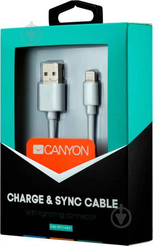 Кабель Canyon USB – Apple Lightning 1 м white (CNS-MFICAB01W) Ultra-Compact MFI - фото 4