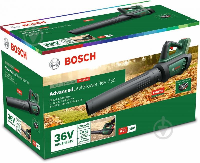 Повітродув акумуляторний Bosch AdvancedLeafBlower 36V-750 (solo) - фото 3