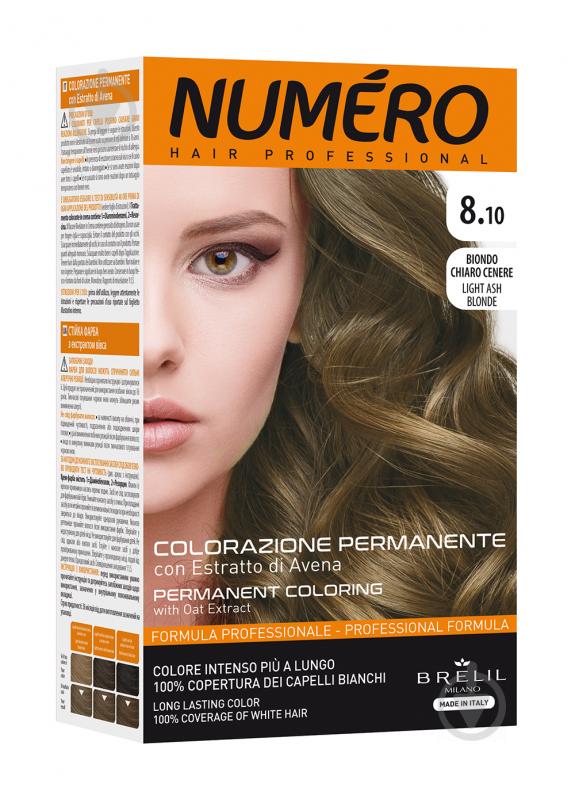 Крем-краска для волос Numero 8.10 Light ash blonde (светлый пепельный блонд) 140 мл - фото 1