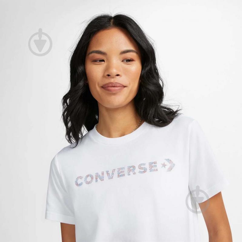 Футболка Converse WORDMARK SS TEE 10024545-102 р.L білий - фото 4