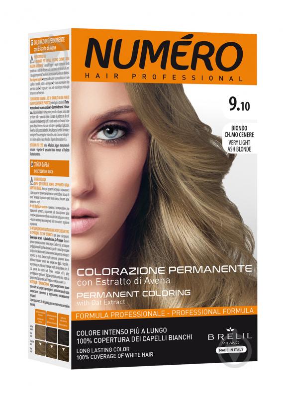 Крем-фарба для волосся Numero 9.10 Very light ash blonde (ультрасвітлий попелястий блонд) 140 мл - фото 1