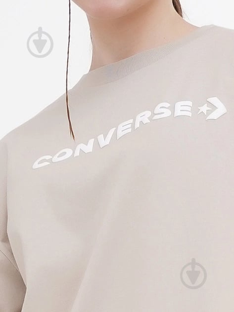 Футболка Converse OVERSIZED WORDMARK TEE 10023921-247 р.XS бежевий - фото 4