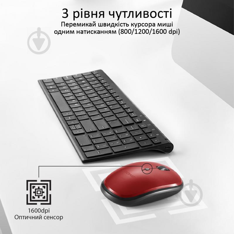 Мышка Promate Hover Wireless Red - фото 4