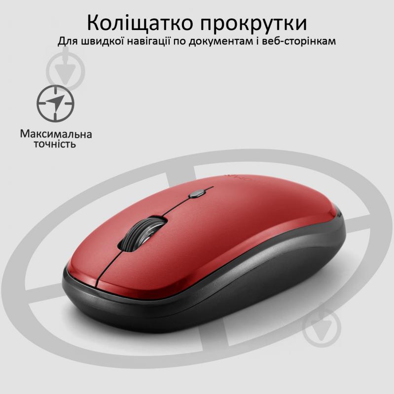 Мышка Promate Hover Wireless Red - фото 2