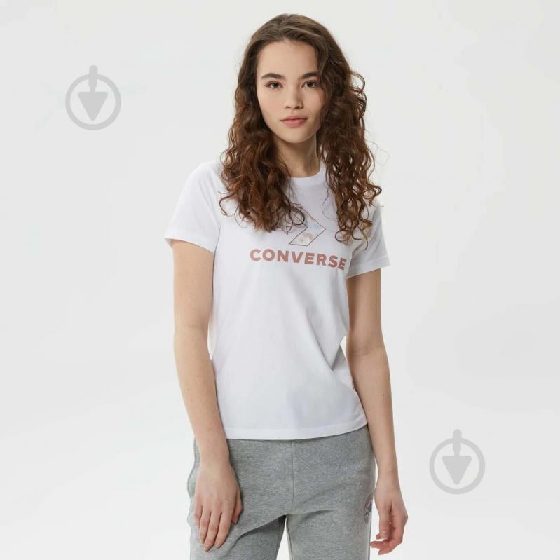 Футболка Converse SEASONAL STAR CHEVRON SS TEE 10024538-102 р.L білий - фото 1