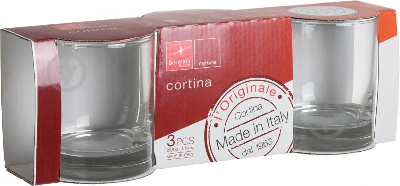Набор стаканов для воды Bormioli Rocco Cortina 250 мл 3 шт. - фото 2 Набор стаканов для воды Bormioli Rocco Cortina 250 мл 3 шт. - фото 2