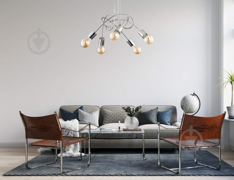 Люстра ALFA Tango Chrome 5x60 Вт E27 хром 24465 - фото 2