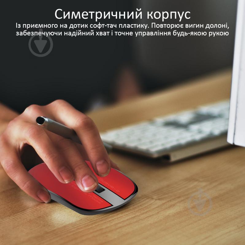 Мишка Promate Suave-2 Wireless Red - фото 3