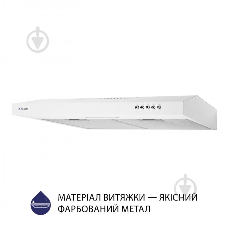 Витяжка Minola HPL 613 WH плоска - фото 3