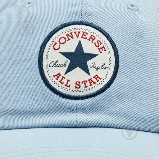 Кепка Converse CHUCK TAYLOR ALL STAR PATCH BASEBALL HAT 10022134-062 OSFA голубой - фото 3