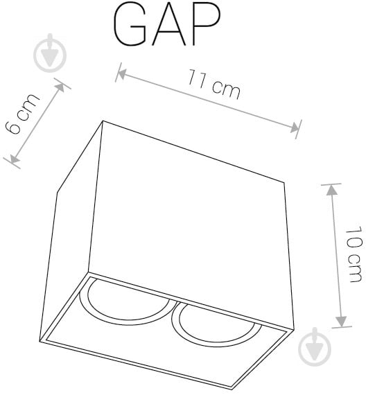 Світильник точковий Nowodvorski Gap 35 Вт GU10 білий 9385 - фото 2