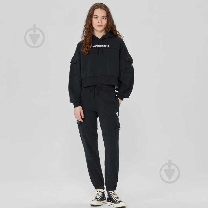 Джемпер Converse FASHION CROP HOODIE 10024527-001 р.S чорний - фото 3