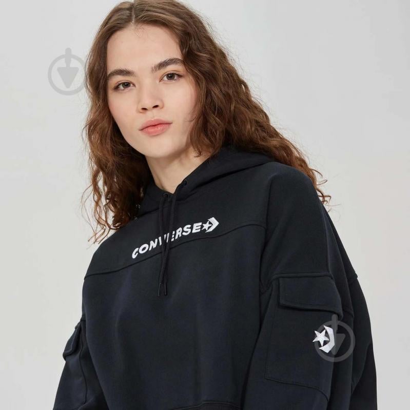 Джемпер Converse FASHION CROP HOODIE 10024527-001 р.S чорний - фото 4