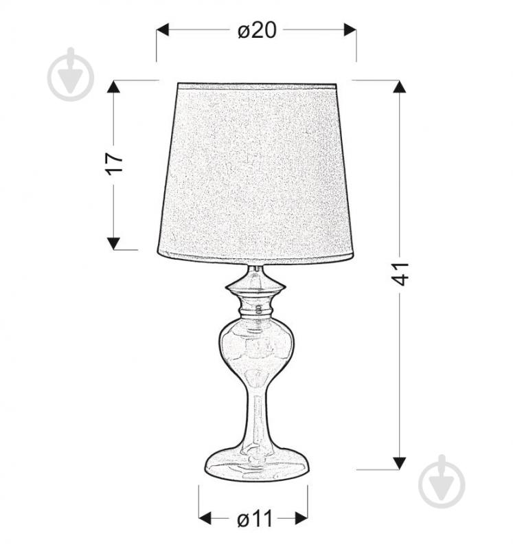 Настольная лампа декоративная Candellux BERKANE 1x40 Вт E14 оранжевый 41-11718 - фото 2