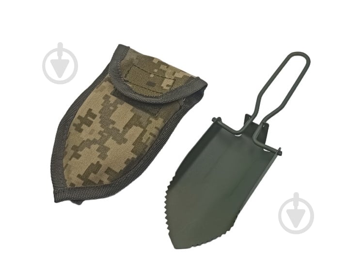 Лопата саперная с пилкой олива + чехол UTP - фото 1