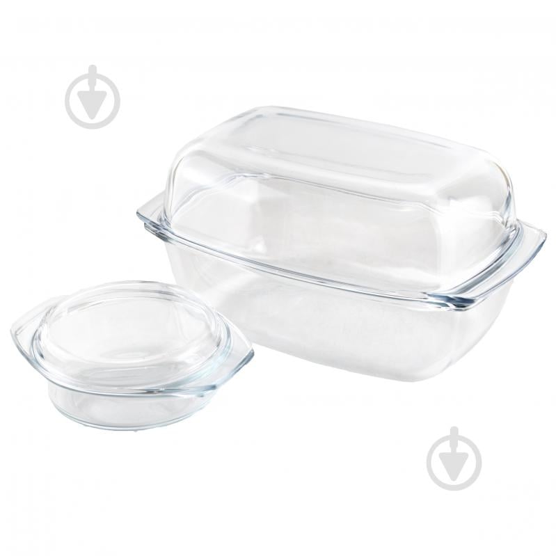 Каструля скляна Termisil 5,5 л в комплекті кастрюля 1,0 л - фото 1 Каструля скляна Termisil 5,5 л в комплекті кастрюля 1,0 л - фото 1