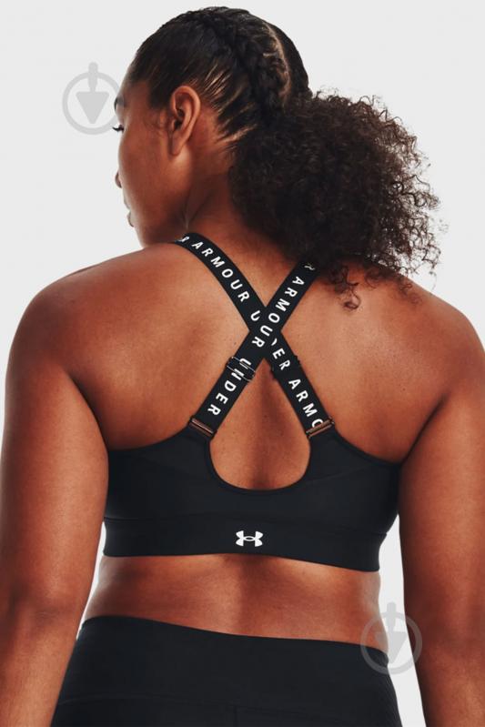 Бра Under Armour UA Infinity High Bra Zip 1373860-001 р.S черный - фото 4