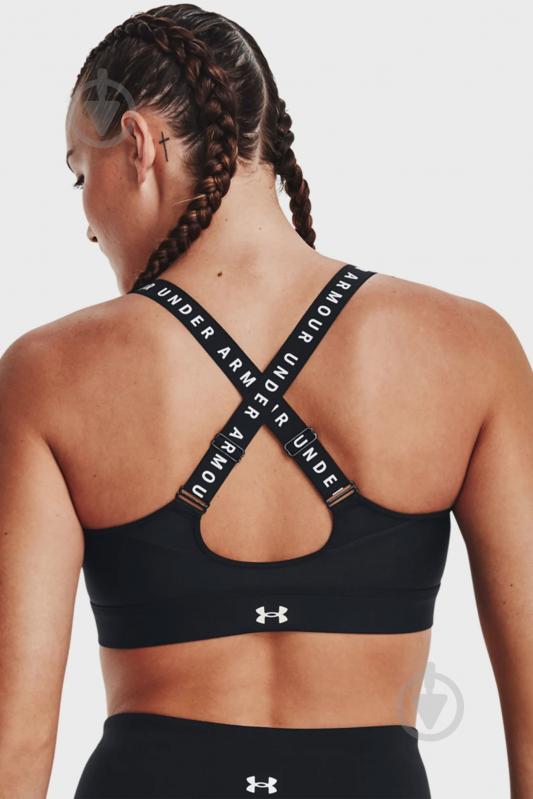 Бра Under Armour UA Infinity High Bra Zip 1373860-001 р.S черный - фото 2