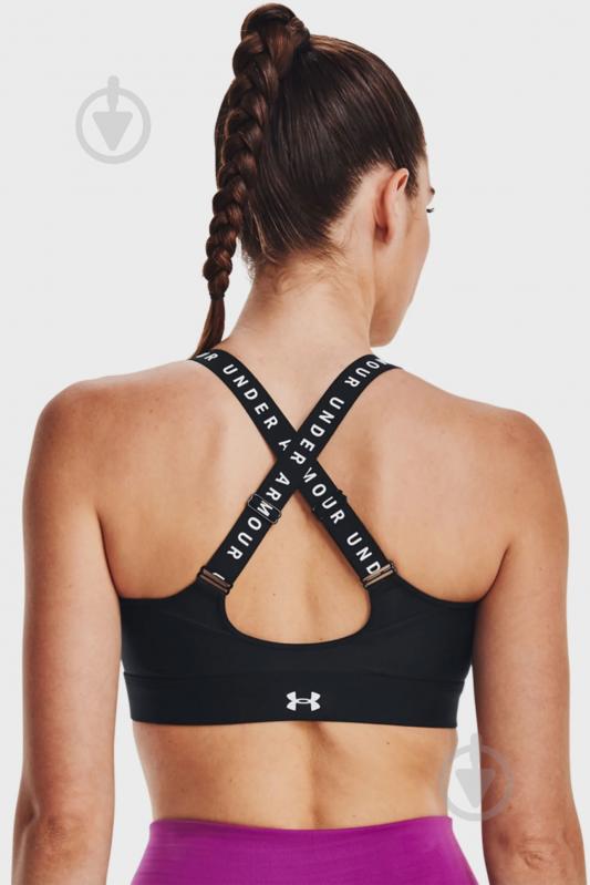 Бра Under Armour UA Infinity High Bra Zip 1373860-001 р.S черный - фото 10