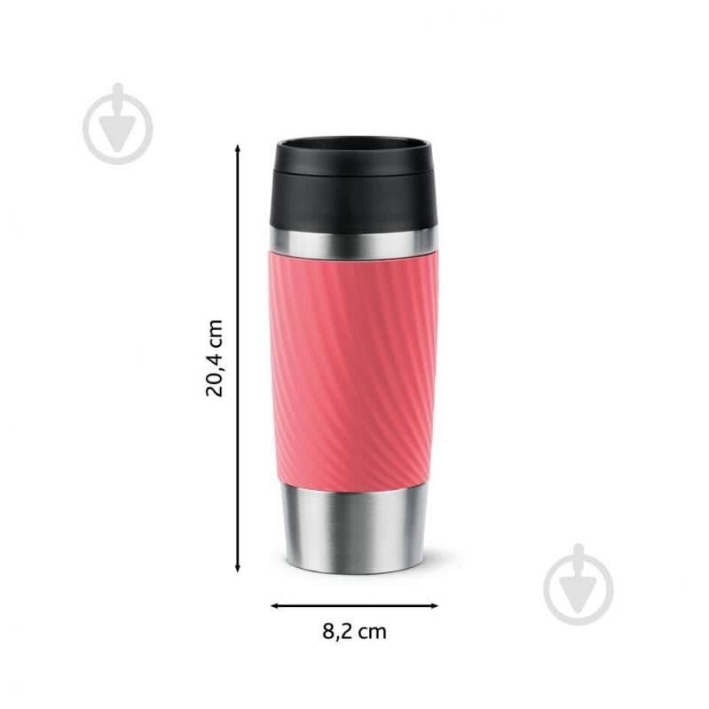 Термочашка Travel Mug Classic Twist 0.36 л коралловая N2024410 Tefal - фото 8