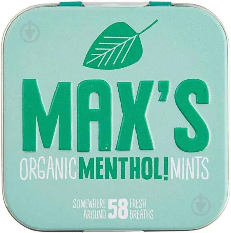 Драже Max's Organic Mints зі смаком ментолу органічне 35г - фото 1