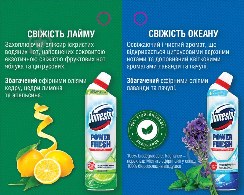 Средство для унитаза Domestos Aroma Power 0,7 л 69779252 - фото 3