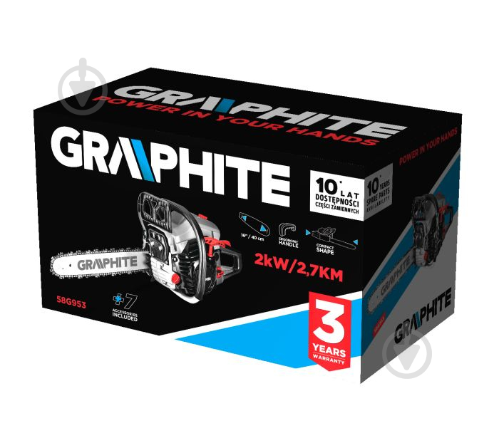 Бензопила GRAPHITE 58G953 - фото 3