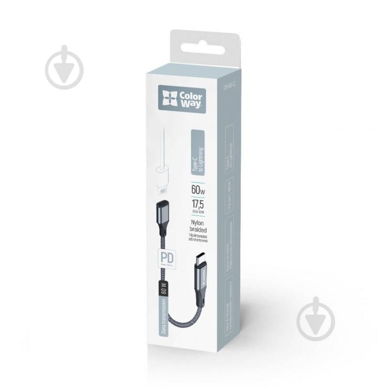 Адаптер із роз'ємами ColorWay 0,17 м grey (CW-AD-CL) - фото 1 Адаптер із роз'ємами ColorWay 0,17 м grey (CW-AD-CL) - фото 1