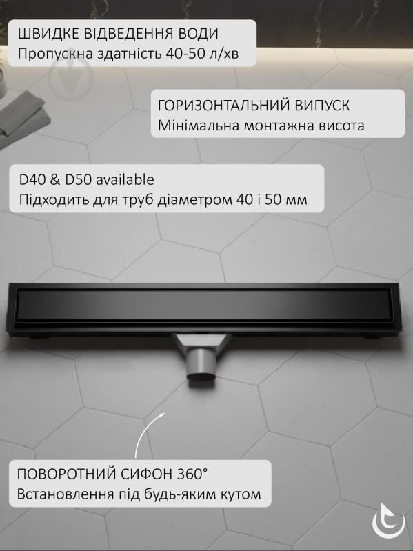 Душевой трап Helmken 600x70 мм 37206602 - фото 3