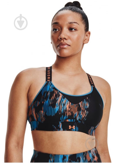 Бра Under Armour UA Infinity High Print Bra 1369026-001 р.XS черный - фото 1